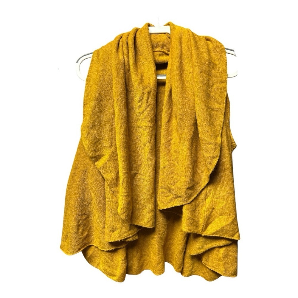 Anthropologie Moth Cascades Shawl Sweater Vest Cardigan Gold Yellow, one size - Picture 3 of 5